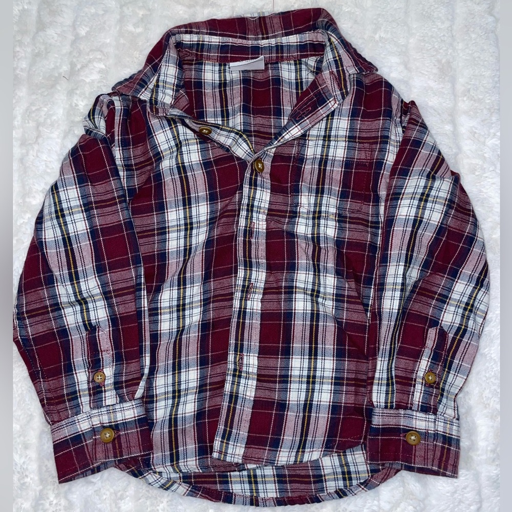 Boys Plaid Button Down Shirt